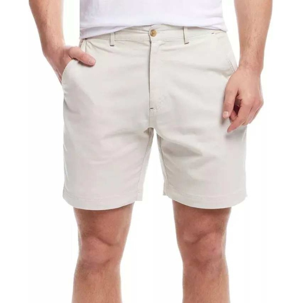Weatherproof Vintage Mens Cotton Twill Stretch Shorts Stone Beige 42W S2470524ME